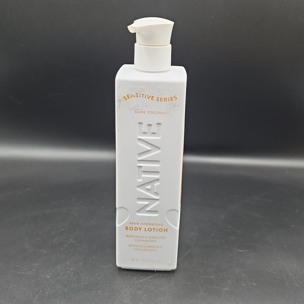 Native Sensitive Series Bare Coconut Hydrating Lotion Niacinamide Ceramides New